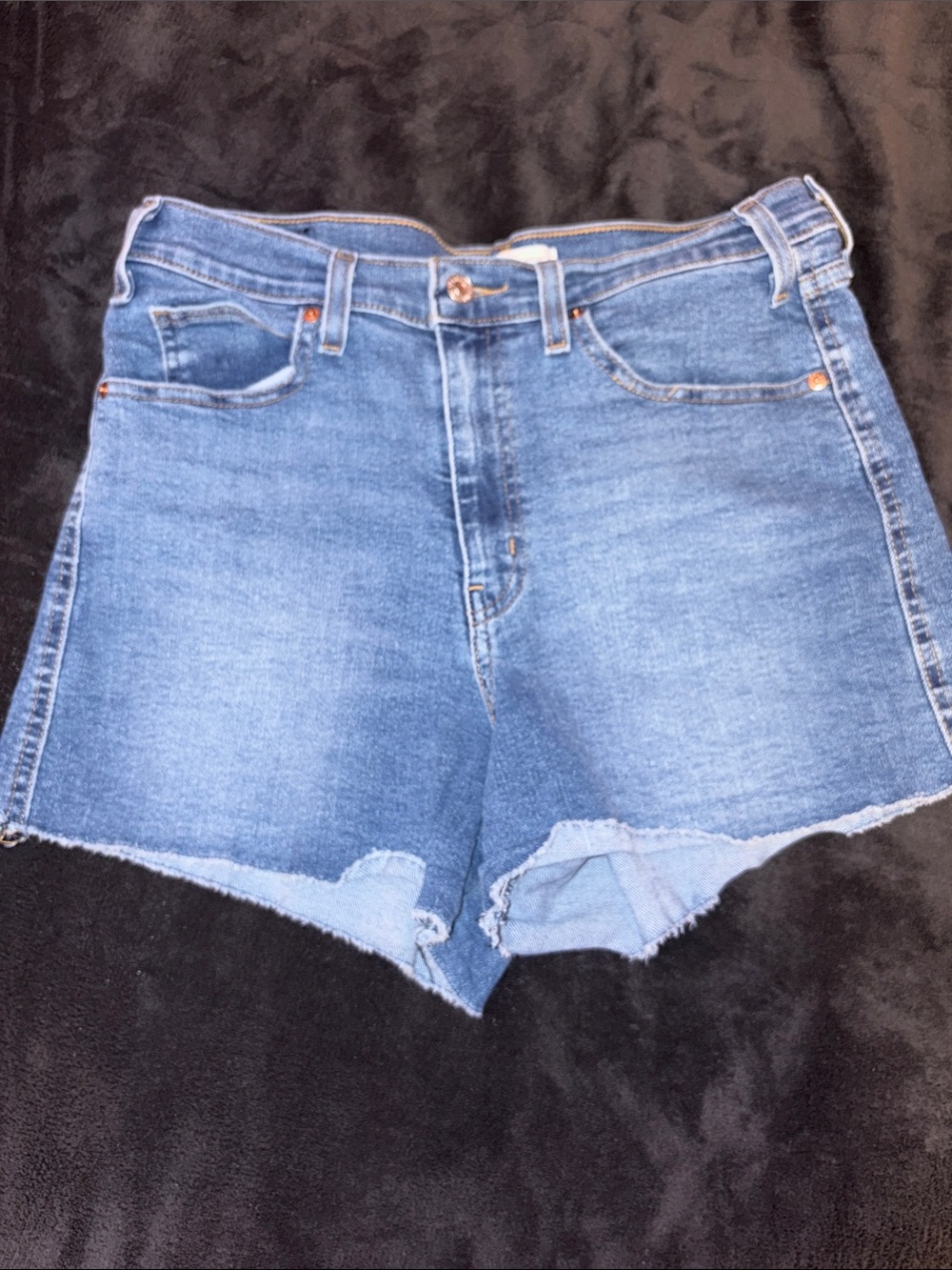 Signature by Levi Strauss Medium Blue High-Rise Denim Shorts